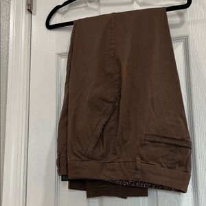Elegant Women's Brown Straight Leg Pants
